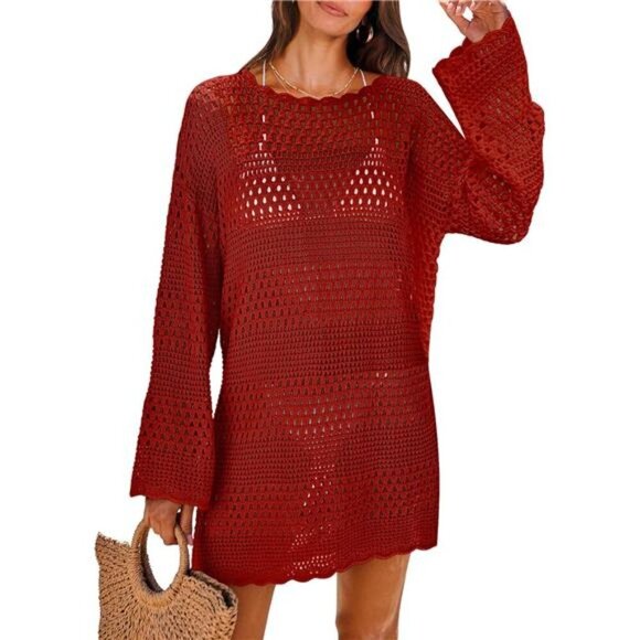 knit swim cover up dress Beach Cover Up| Cannes Afternoon Beige Cover-Up Mini Dress - Neutral